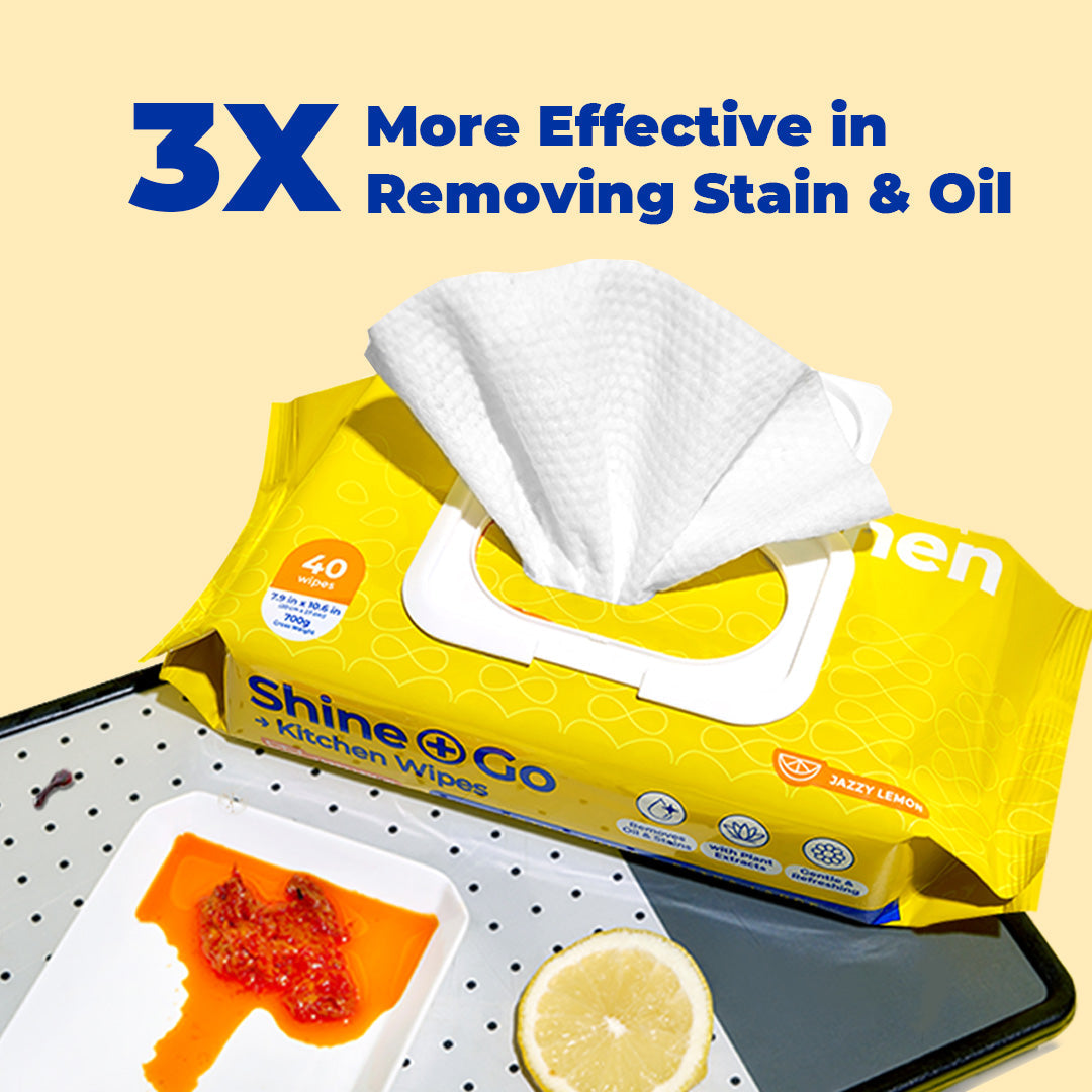 [Carton] Alcean Thicker & Larger Kitchen Wipes (40 Wipes x 12 Packs)