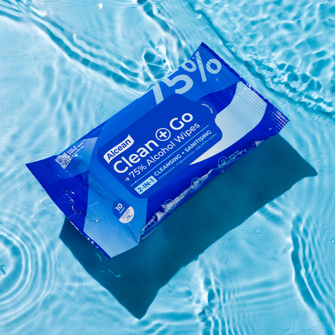 Alcean 75% Classic Alcohol Wipes - 10 Wipes (6 Packs / 11 Free 1 Packs)