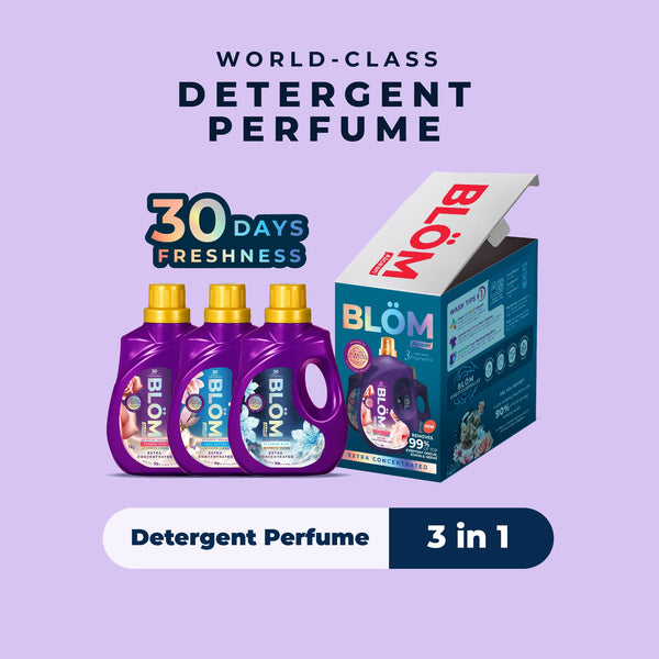 BLÖM 1kg Extra Concentrated Premium Laundry Detergent Perfume - Trio Bundle