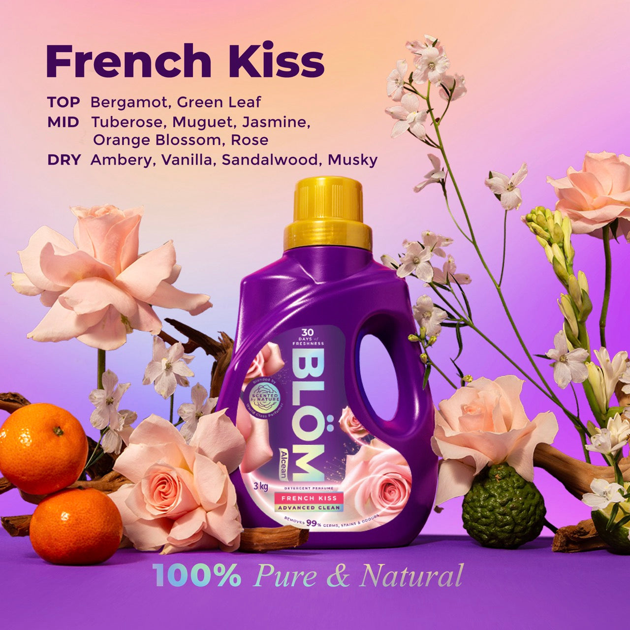 BLÖM 1kg Extra Concentrated Premium Laundry Detergent Perfume - Trio Bundle