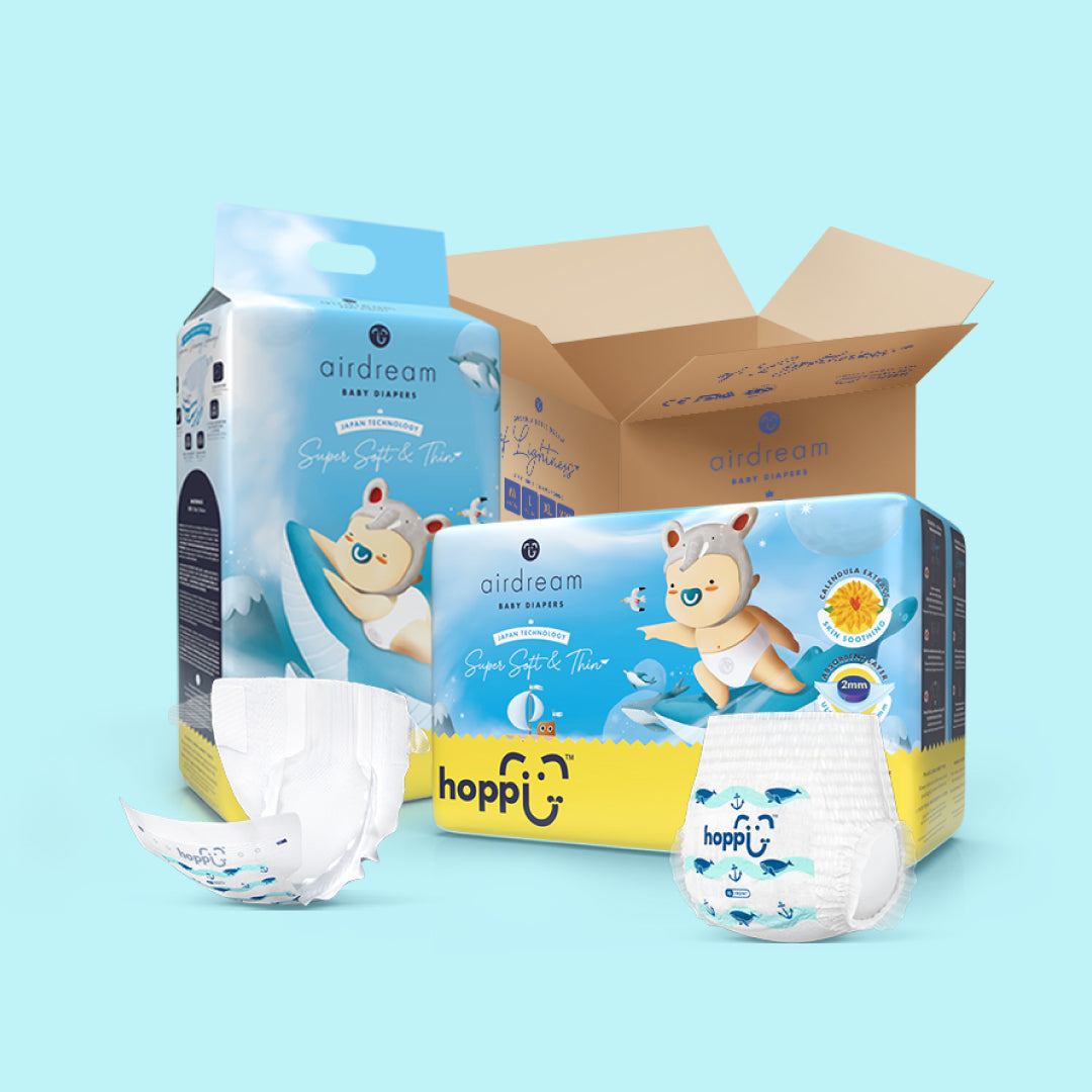 [Carton] Hoppi AirDream Diapers 2mm Ultracore Technology