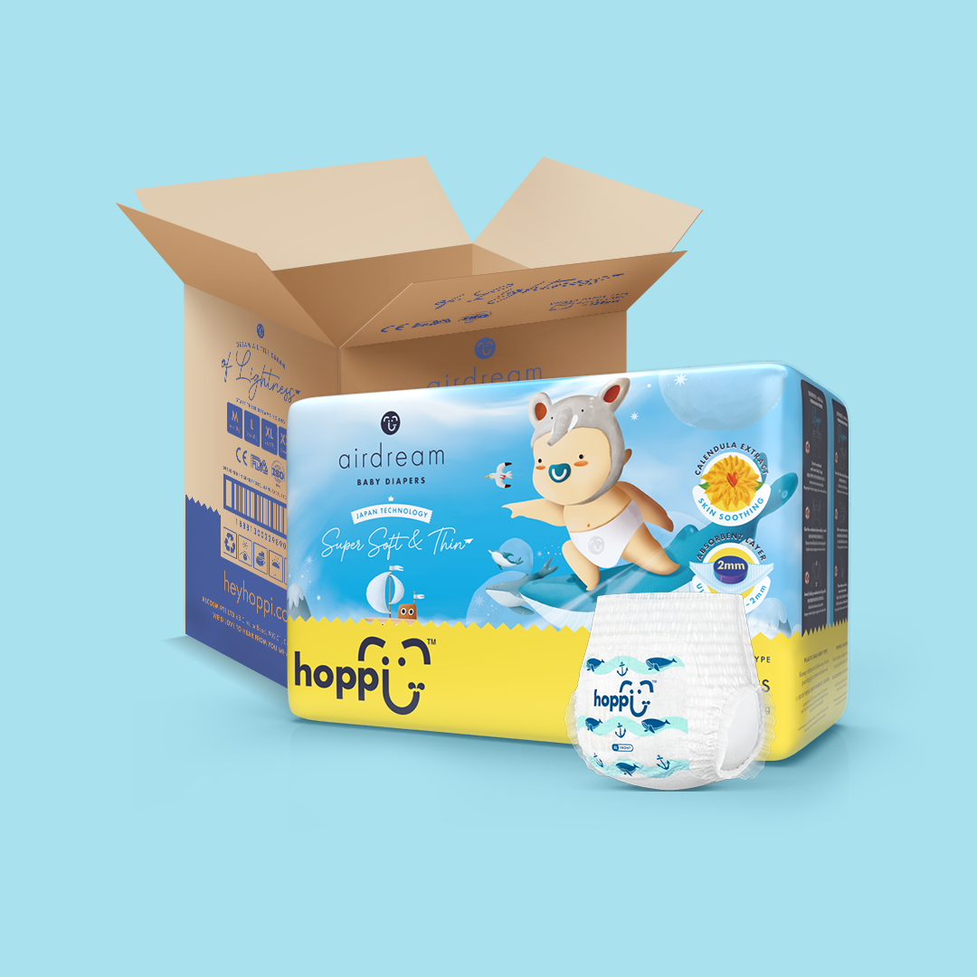 [Carton] Hoppi AirDream Diapers 2mm Ultracore Technology