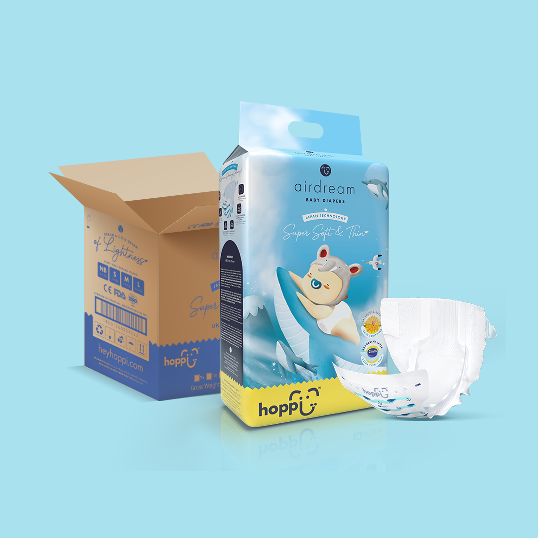 [Carton] Hoppi AirDream Diapers 2mm Ultracore Technology