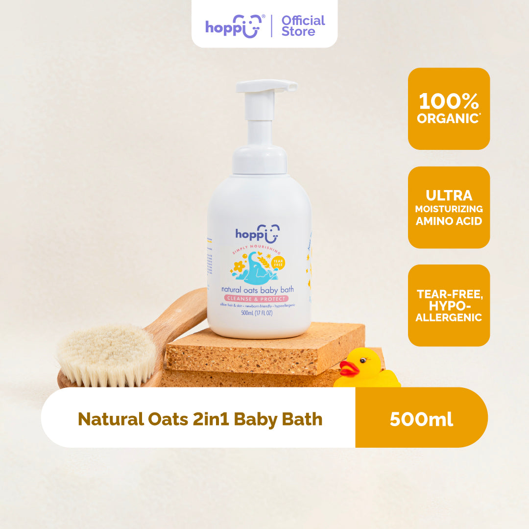 [2-in-1 COMBO] Natural Oats Baby Bath (500ml) & Natural Oats Baby Lotion (250ml)