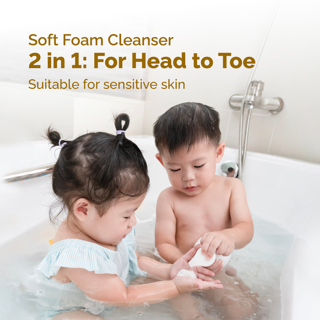[2-in-1 COMBO] Natural Oats Baby Bath (500ml) & Natural Oats Baby Lotion (250ml)