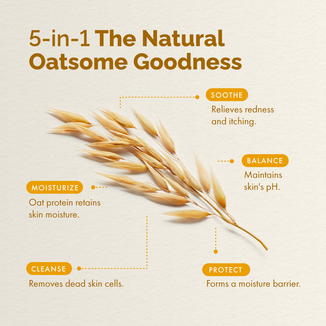 [2-in-1 COMBO] Natural Oats Baby Bath (500ml) & Natural Oats Baby Lotion (250ml)