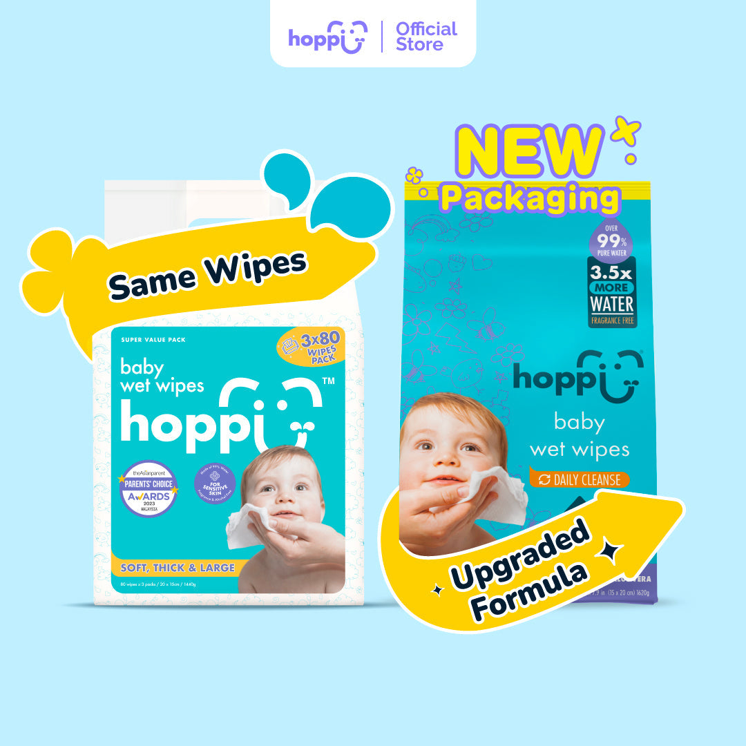 [Carton] Hoppi Baby Wet Wipes (20 Wipes x 25 Packs)