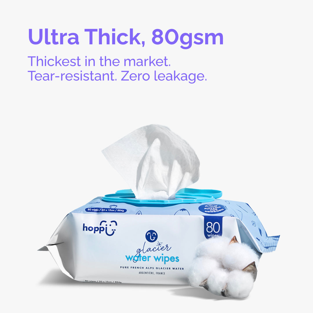 [Carton] Hoppi Glacier Water Wipes (20 Wipes x 30 Packs)