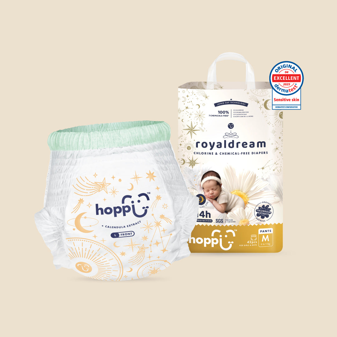 Hoppi RoyalDream Diapers 100% 7 Chemicals-Free