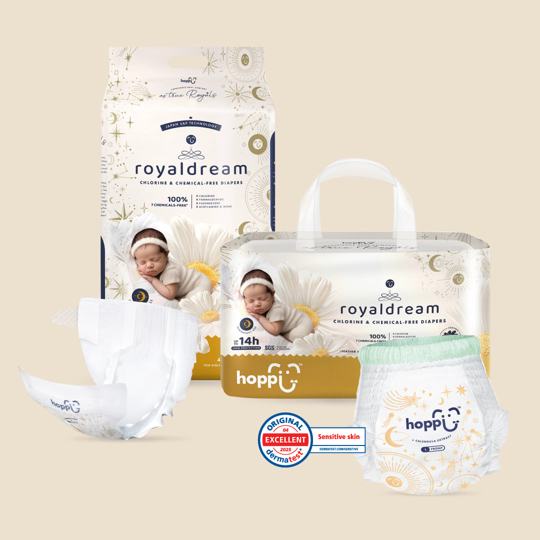 Hoppi RoyalDream Diapers 100% 7 Chemicals-Free