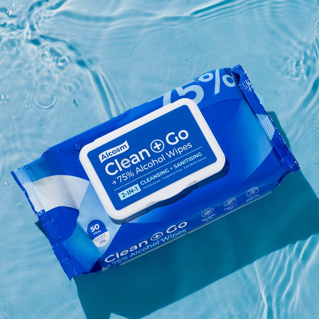 [Carton] Alcean 75% Classic Alcohol Wipes (50 Wipes x 8 Bundles x 3 Packs)