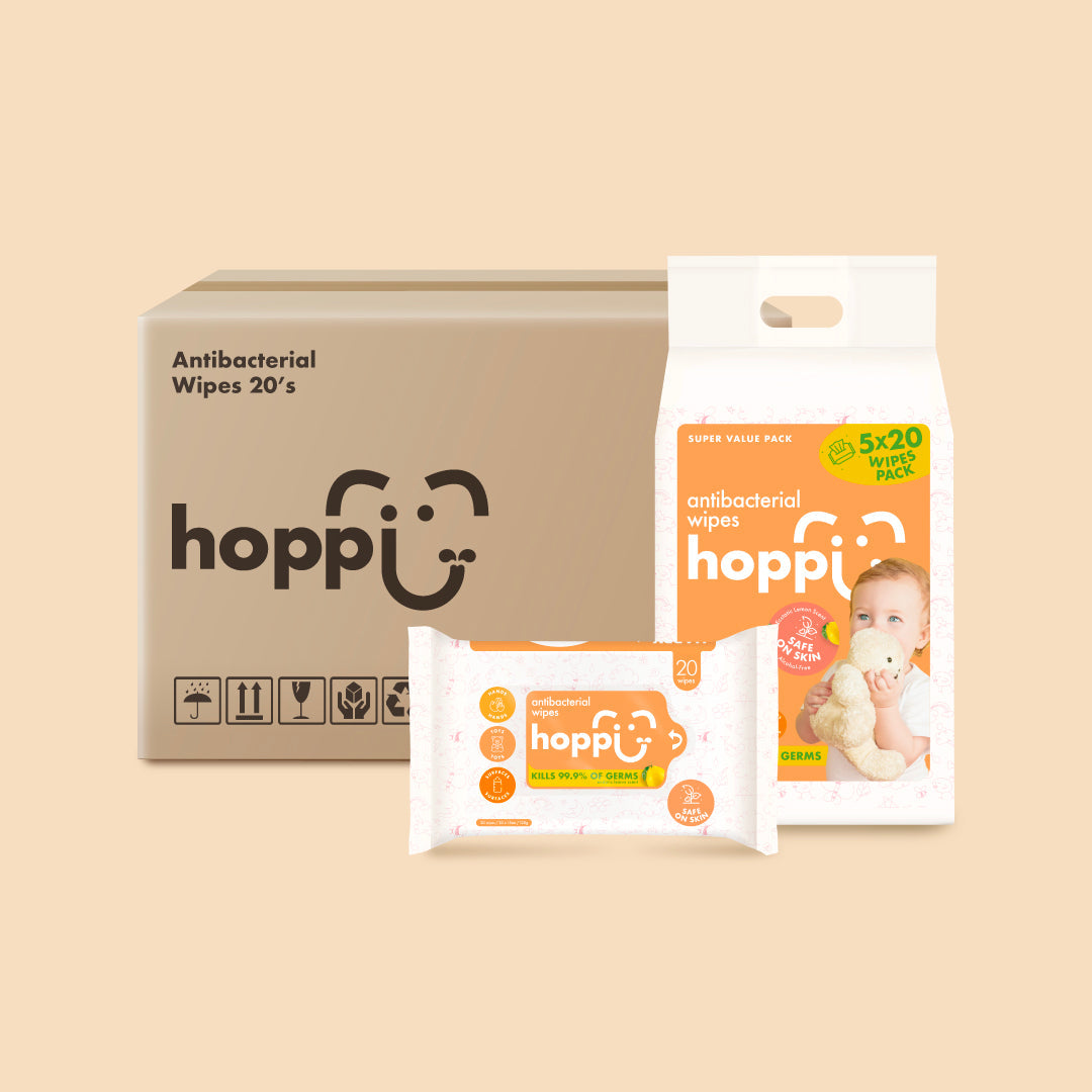 [Carton] Hoppi Antibacterial Wipes (20 Wipes x 25 Packs)