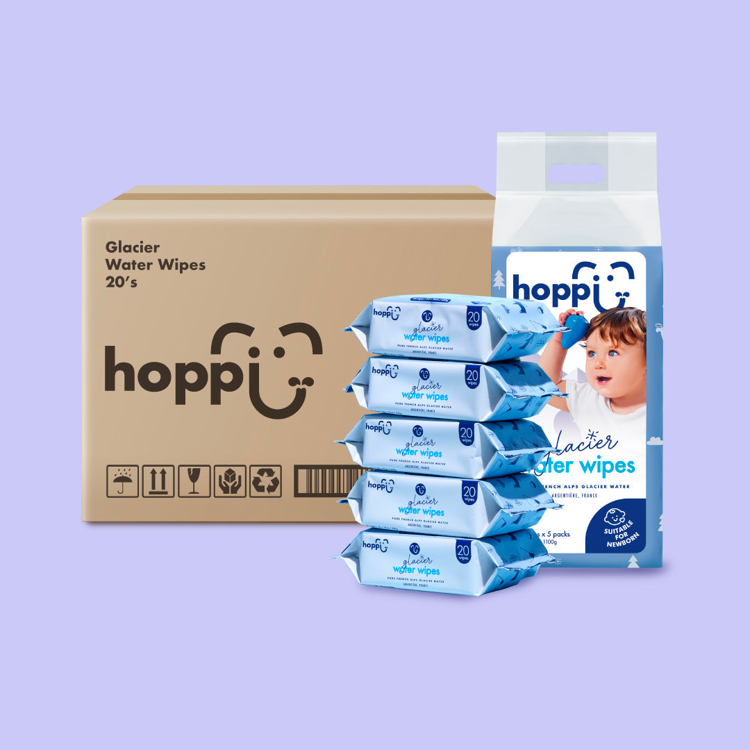 [Carton] Hoppi Glacier Water Wipes (20 Wipes x 30 Packs)